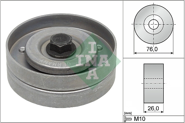 Deflection/Guide Pulley, V-ribbed belt